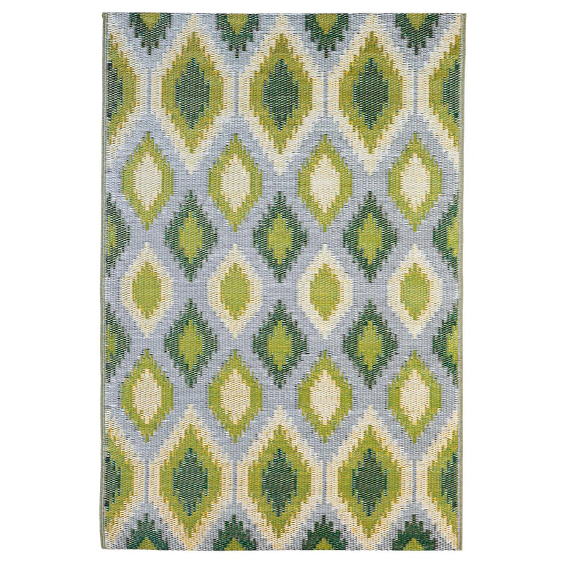 ReversibleWeather-resistant Rug 3'x5' Green and Yellow
