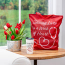 Saving Lives is a Work of Heart Ceramic Perfect Cup and Compact Tote Giftset, 17oz, Gift Box