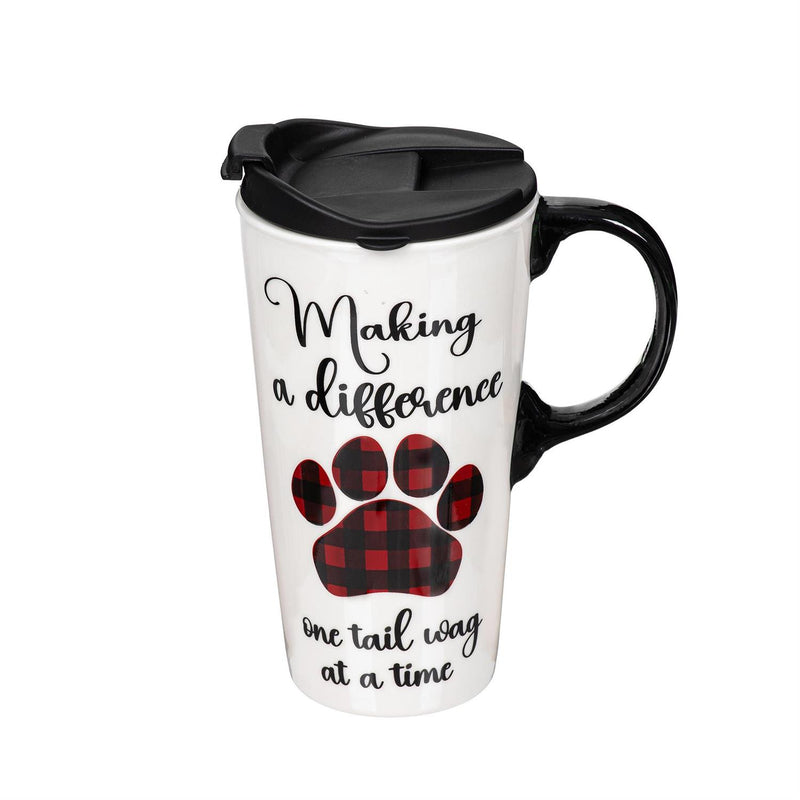 Making a Difference Ceramic Perfect Cup and Compact Tote Giftset, 17oz, Gift Box