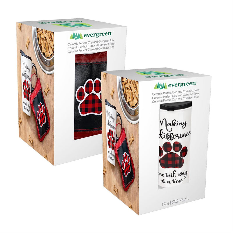 Making a Difference Ceramic Perfect Cup and Compact Tote Giftset, 17oz, Gift Box