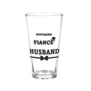 Wedding Stemless Glass and Beer Pint Giftset, 17oz and 16oz, Gift Box