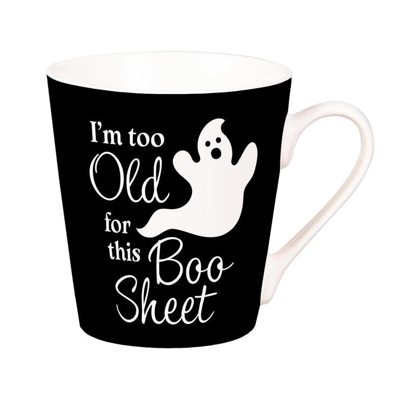 I'm Too Old For This Boo Sheet Ceramic Flare Cup and Black Socks Gift Set, 12oz, Gift Box