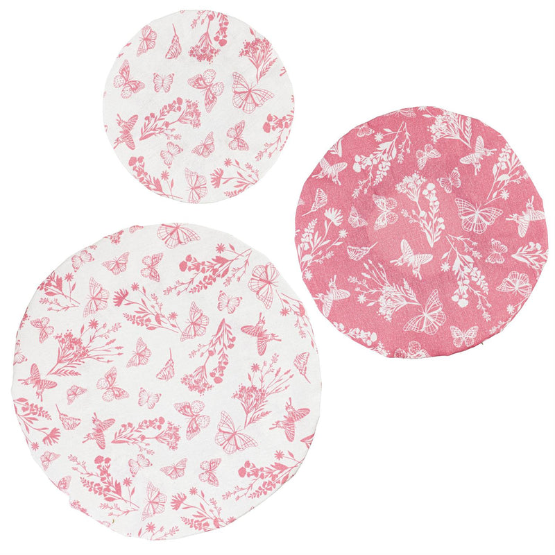 Fabric Bowl Cover Set, Set of 3, Butterfly Fields