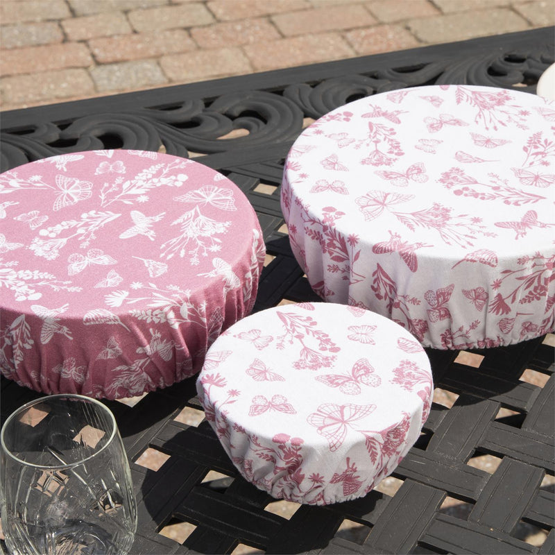 Fabric Bowl Cover Set, Set of 3, Butterfly Fields