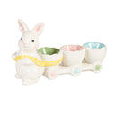 5" Ceramic Bunny Pulling Egg Cart Tabletop Décor