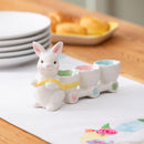 5" Ceramic Bunny Pulling Egg Cart Tabletop Décor