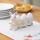 5" Ceramic Bunny Pulling Egg Cart Tabletop Décor