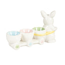 5" Ceramic Bunny Pulling Egg Cart Tabletop Décor
