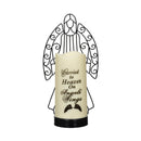 Angel LED Wax Candle with Metal Holder Set