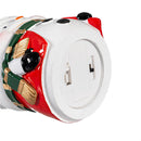 Traditional Santa Candleholder Snowman LED Ceramic Candle Table Décor, 4.25"H