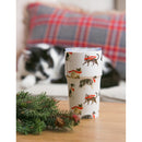 Double Wall Ceramic Companion Cup with Tritan Lid, 13 OZ, Stylin Cat & Dog,3ltc997204