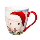 Holiday Poinsettia Coffee Cup Ceramic Cup O' Java, Christmas Farm, 17oz, Gift Box