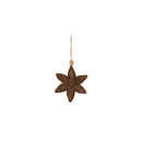 Natural Fiber Snowflake with Wood Bead Ornament Set,3orn068