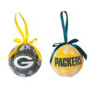 Green Bay Packers LED Boxed Ornament Set of 6