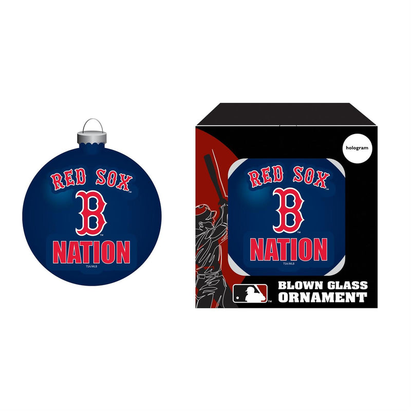 Boston Red Sox Blown Glass Ornament