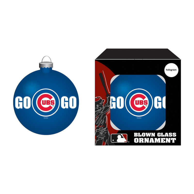 Chicago Cubs Blown Glass Ornament