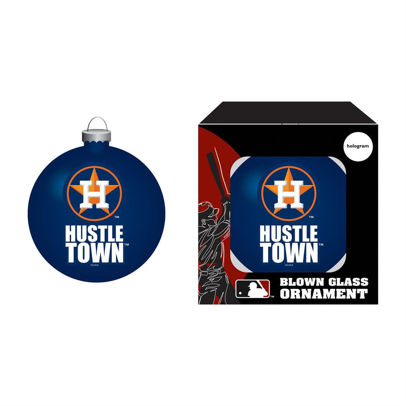 Houston Astros Blown Glass Ornament