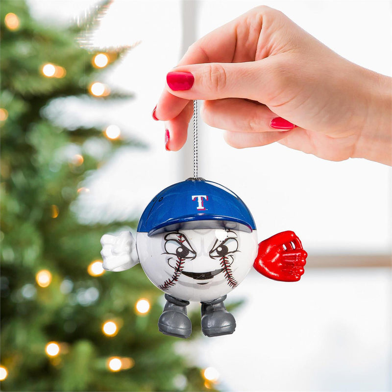 Texas Rangers Ball Head Ornament