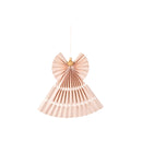 Foldable Paper Angel with Wood Bead Ornament Set,3ot822