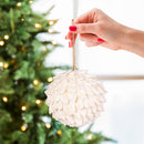 4" Paper Ruffled Ball Ornament