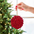 4" Paper Ruffled Ball Ornament