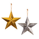 11.75" Plastic Metallic Star Ornament,3ot830