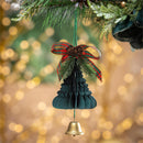 Joyful Traditions Ornament Tree with Bell Foldable Paper, Asst, 7"H
