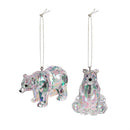 Season to Sparkle Ornament Acrylic Polar Bear, 2.75"H, Asst of 2