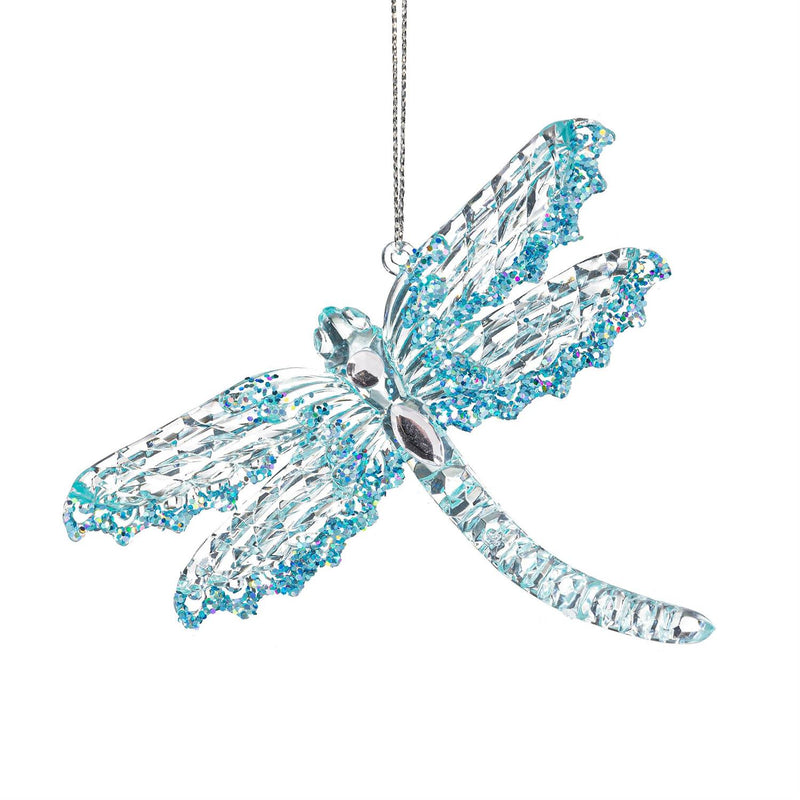 Season to Sparkle Ornament Butterfly/Dragonfly Blue Acrylic, Asst