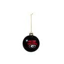 Blown Glass Ornament, University of Georgia, Black