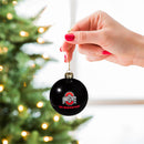 Blown Glass Ornament, Ohio State University, Black