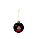 Blown Glass Ornament, Ohio State University, Black