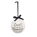 3.75" Ceramic Remembrance Ornament with Bow, 3 Asst. Designs,3otc050