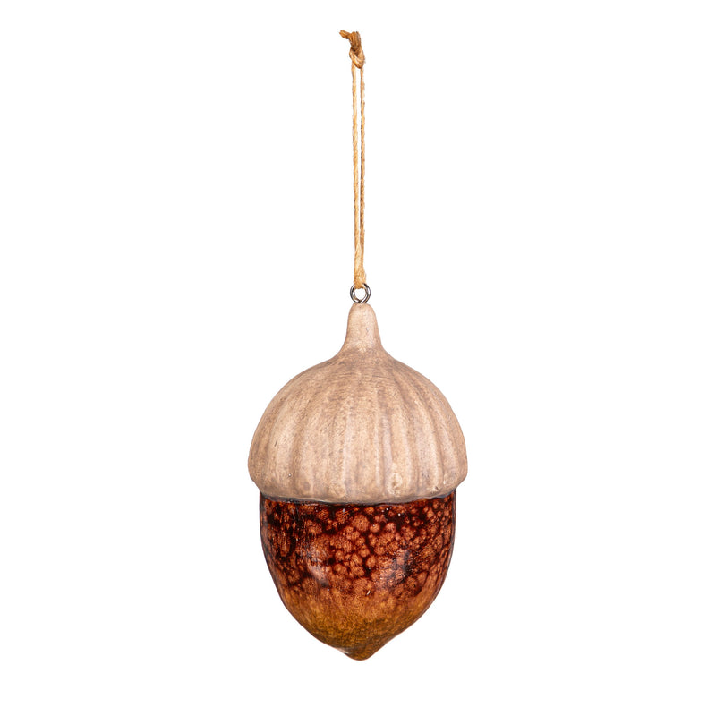 3.75" Ceramic Hanging Decor, Acorn,3otc051