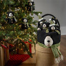 Woodland Storybook Ornament Fabric Black Bear in Bucket, Asst of 2