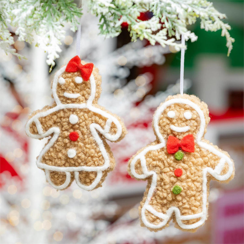 Baking Spirits Bright Ornament Gingerbread Fabric, Asst, 6.5"H