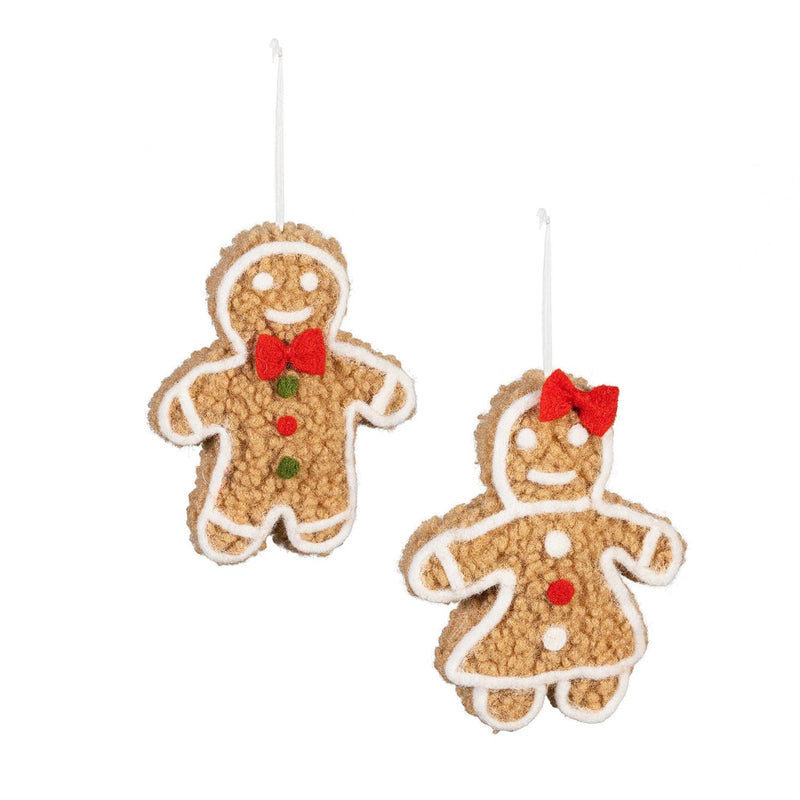 Baking Spirits Bright Ornament Gingerbread Fabric, Asst, 6.5"H
