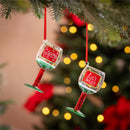 Christmas Vacation Ornament Wine Glass, Asst, 4"H