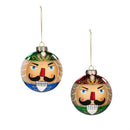 Joyful Traditions Ornament Nutcracker Round Glass, Asst, 3.75"H