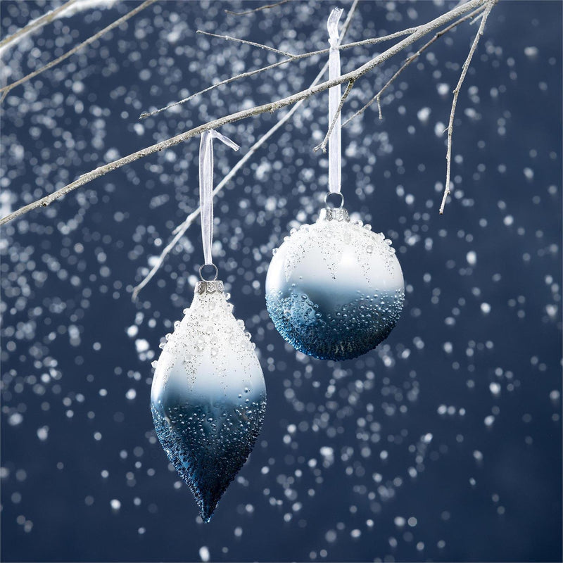 Season to Sparkle Ornament Frosted Ombre Glass, Asst