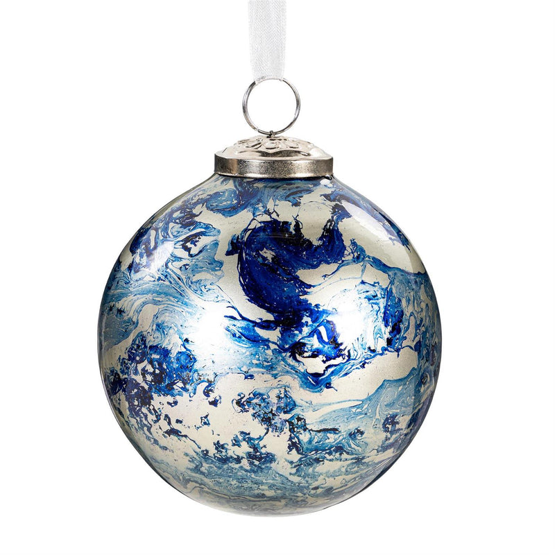 Season to Sparkle Ornament Marble Glass, Asst, 5"H