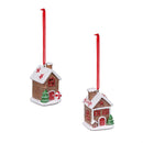 Baking Spirits Bright Ornament Resin Gingerbread House, 2.75"H, Asst of 2