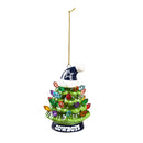 Dallas Cowboys 4" LED Ceramic Christmas Tree Ornament w/Team Santa Hat