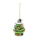 Green Bay Packers 4" LED Ceramic Christmas Tree Ornament w/Team Santa Hat