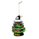Pittsburgh Steelers 4" LED Ceramic Christmas Tree Ornament w/Team Santa Hat