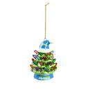 Los Angeles Chargers 4" LED Ceramic Christmas Tree Ornament w/Team Santa Hat