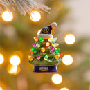 4" LED Ceramic Christmas Tree Ornament with Team Santa Hat, Buffalo Sabres