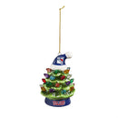 New York Rangers 4" LED Ceramic Christmas Tree Ornament w/Team Santa Hat