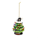 4" LED Ceramic Christmas Tree Ornament with Team Santa Hat, Philadelphia Flyers