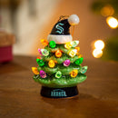 Seattle Kraken 4" LED Ceramic Christmas Tree Ornament w/Team Santa Hat